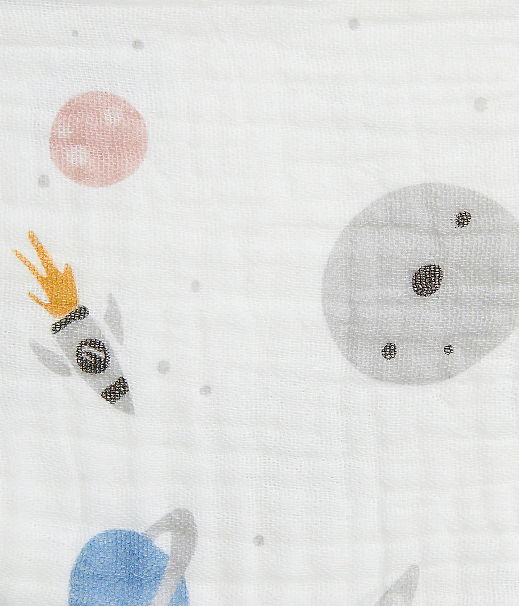 Bib 2 Pack Muslin Blush Rocket - Image 5