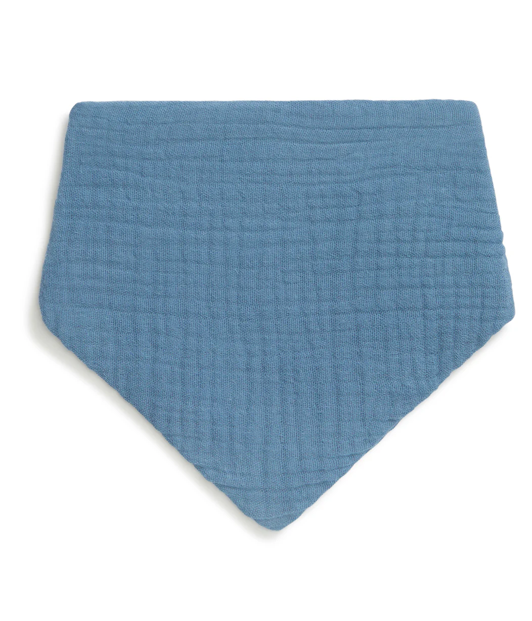 Bib 2 Pack Muslin Storm Blue Rocket - Image 3