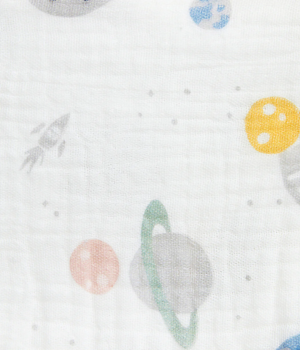 Bib 2 Pack Muslin Storm Blue Rocket - Image 5