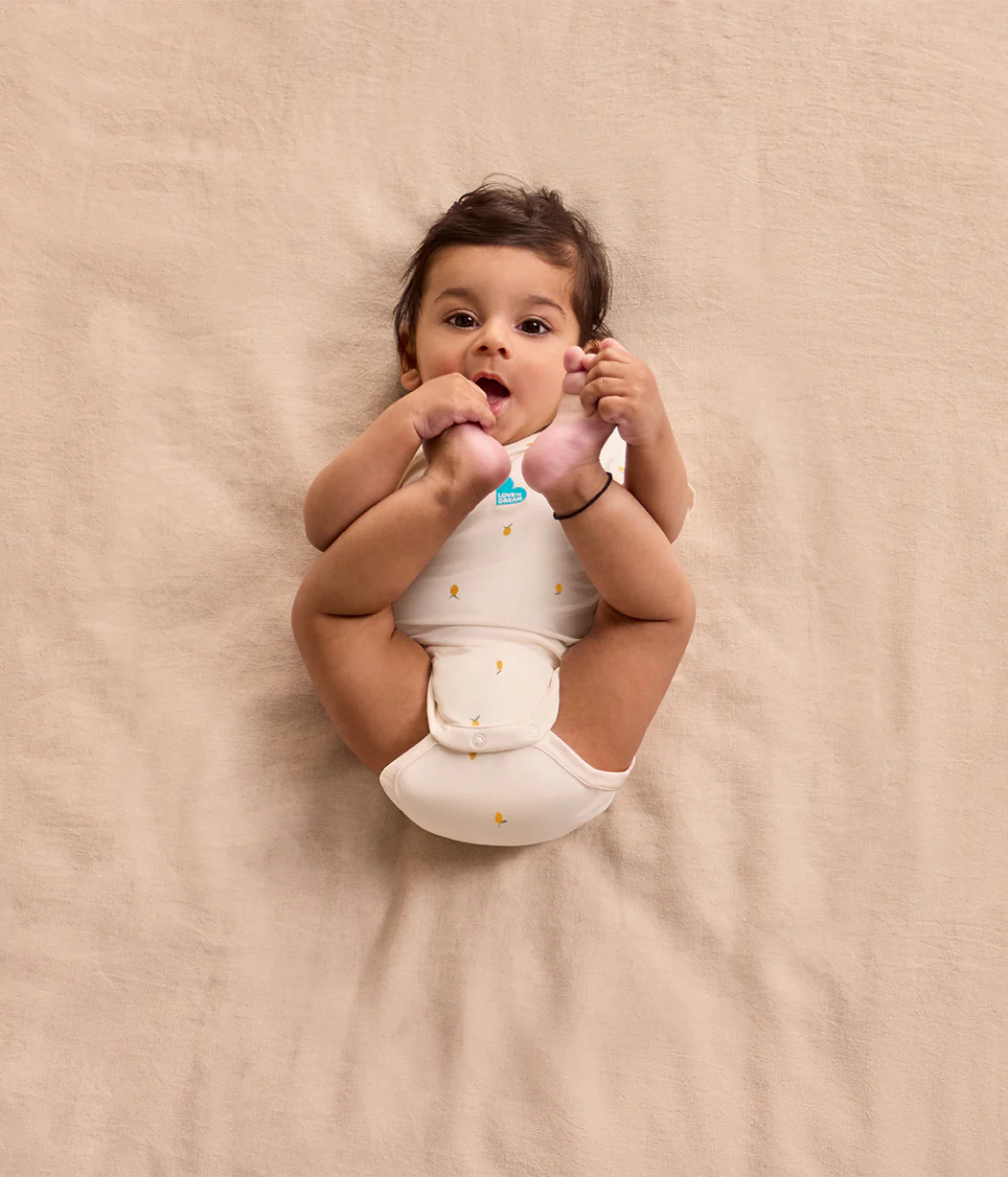 Bodysuit Short Sleeve Snug Fit Viscose from Bamboo Cream Lemons - Image 6