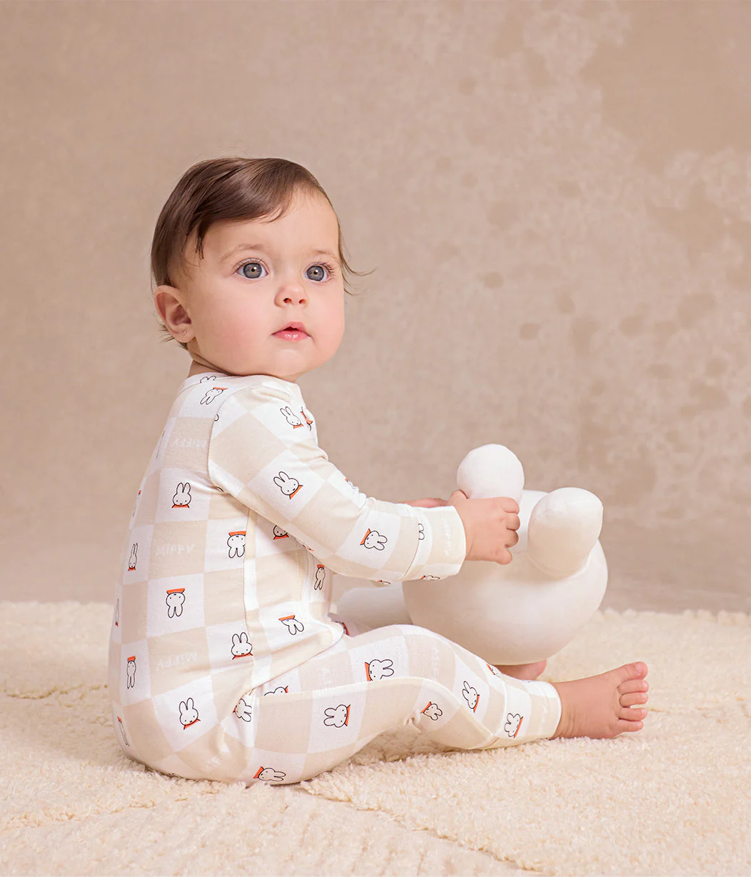 Newborn Essential Miffy Gift Bundle | 1.0 TOG | Swaddle 2 | Romper | Birch - Image 4