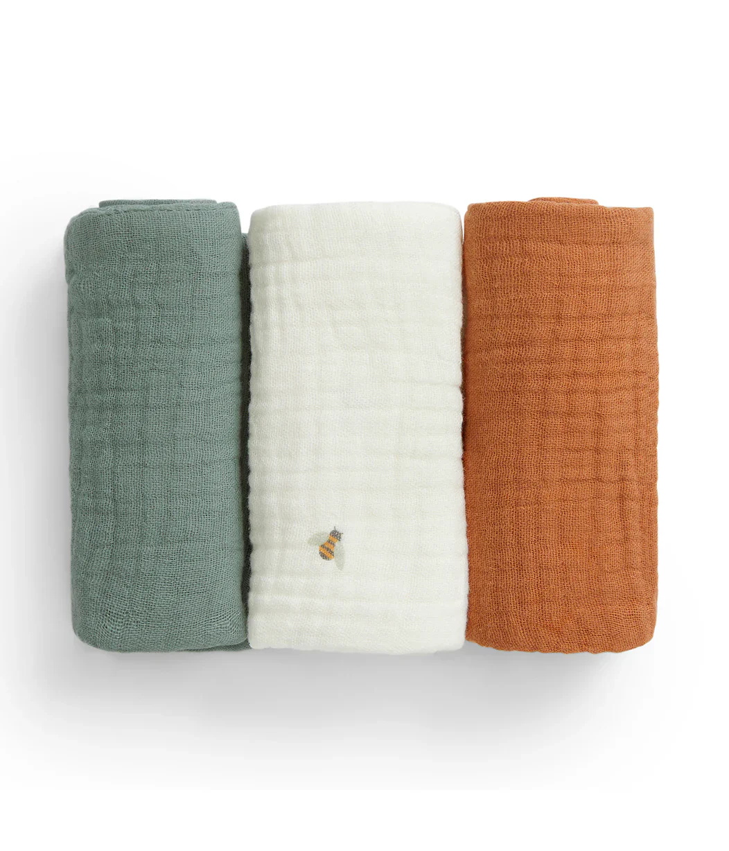 Newborn Essentials Bundle | Swaddle Up 0.2 TOG | Bib | Wash Cloth | Burp Cloth | Hooded Towel | Olive - Image 5
