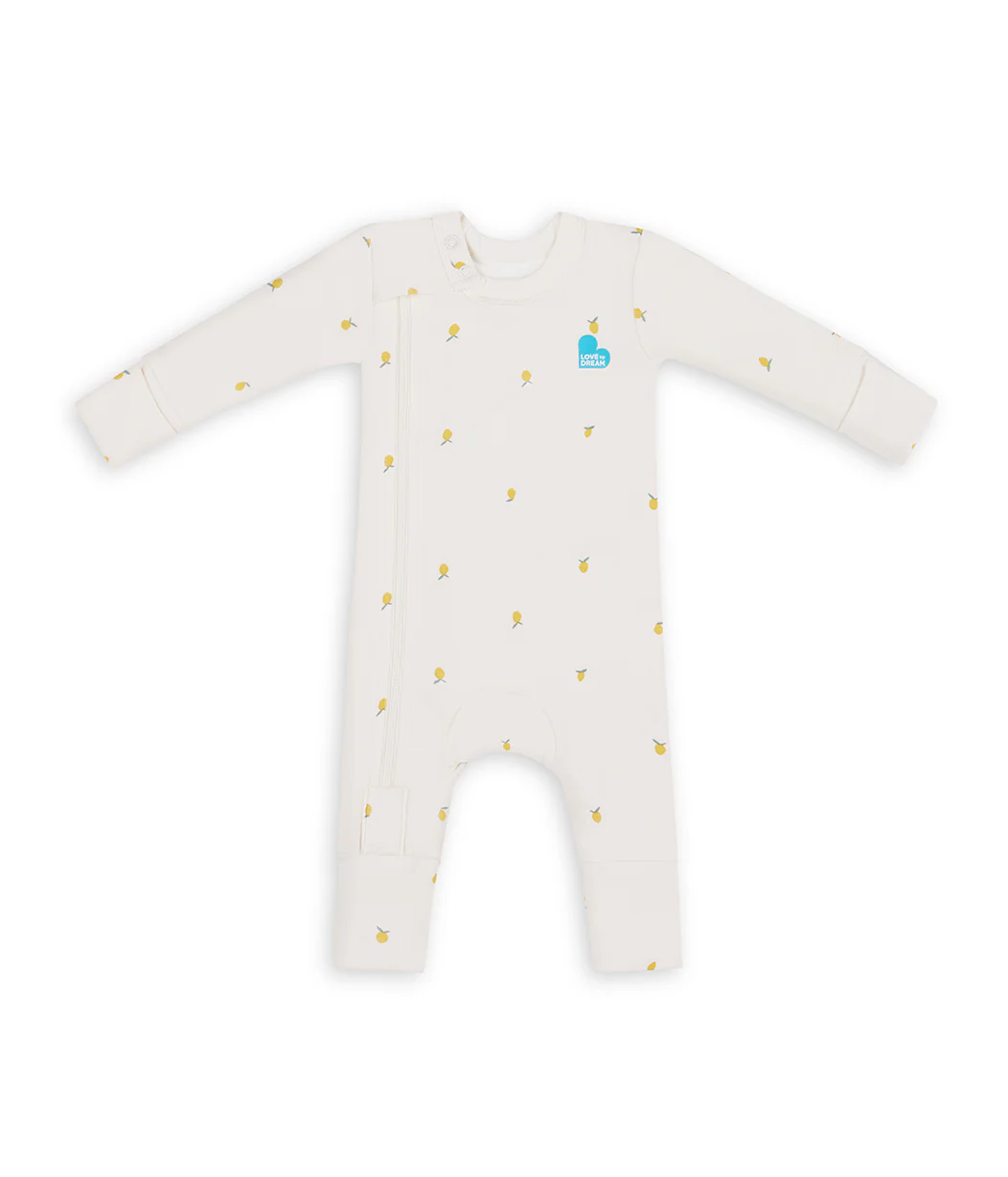 Newborn Starter Gift Bundle | Swaddle | Romper | Sleep Machine | 1.0 TOG | Olive | Cream Lemons - Image 5