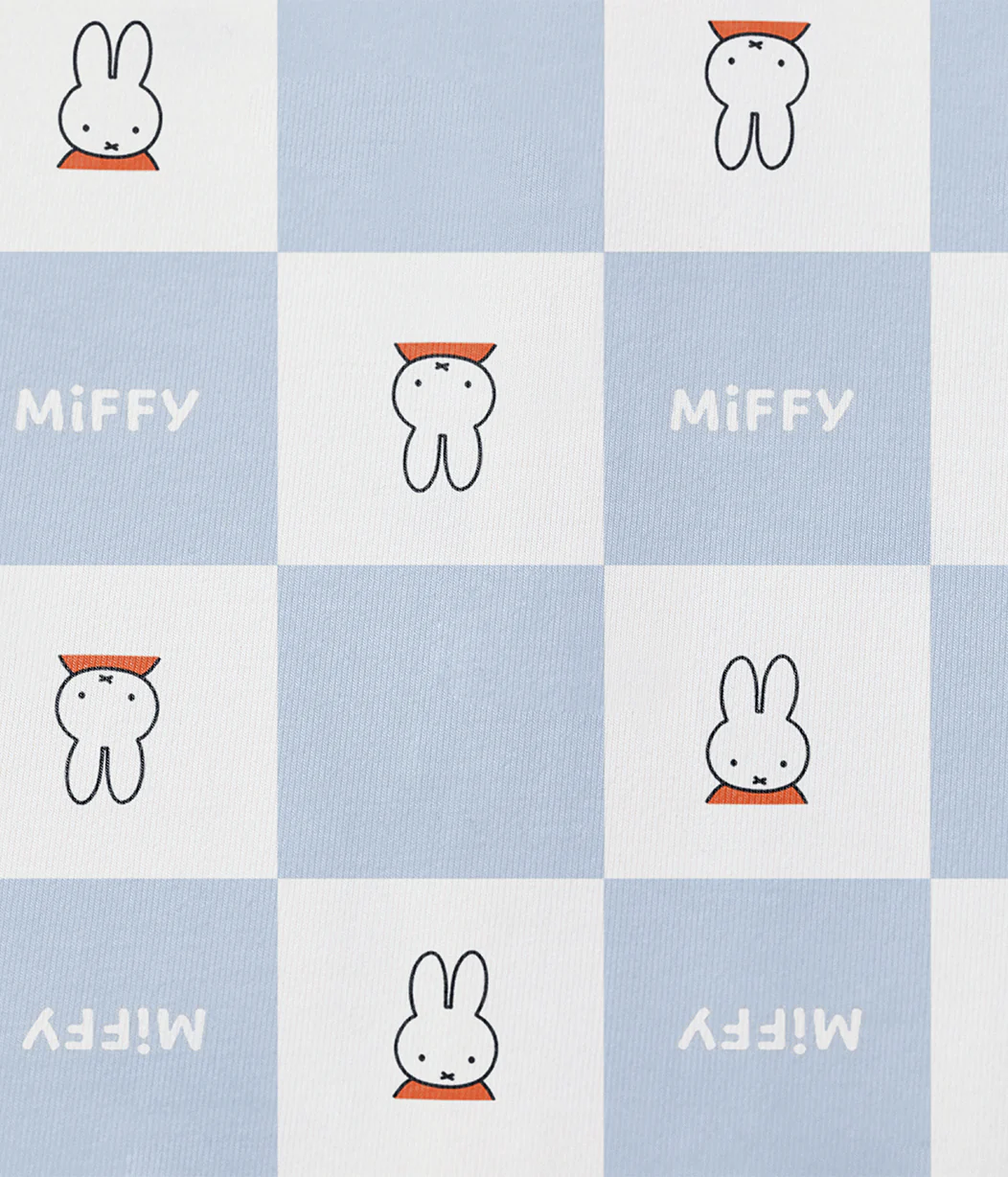 Romper Snug Fit Viscose from Bamboo Blue Miffy Checker - Image 4