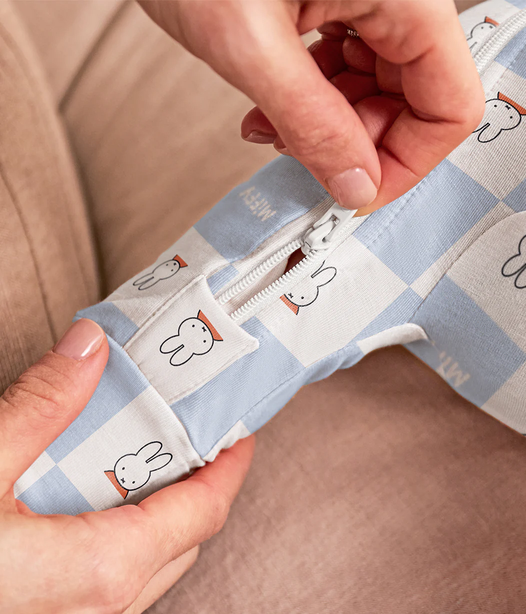 Romper Snug Fit Viscose from Bamboo Blue Miffy Checker - Image 5