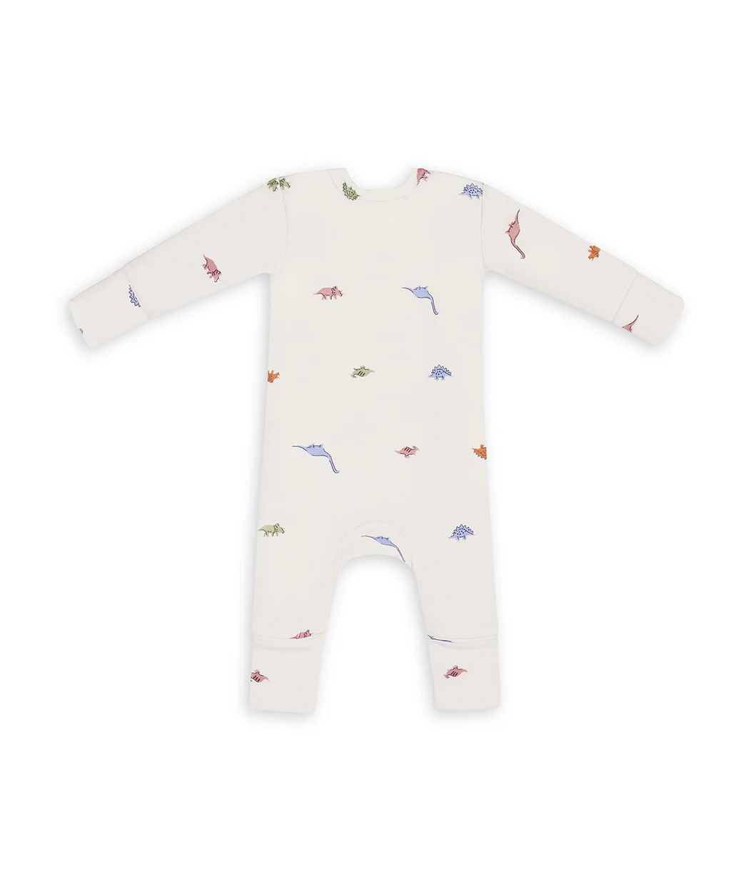 Romper Snug Fit Viscose from Bamboo Cream Dino Snore - Image 3
