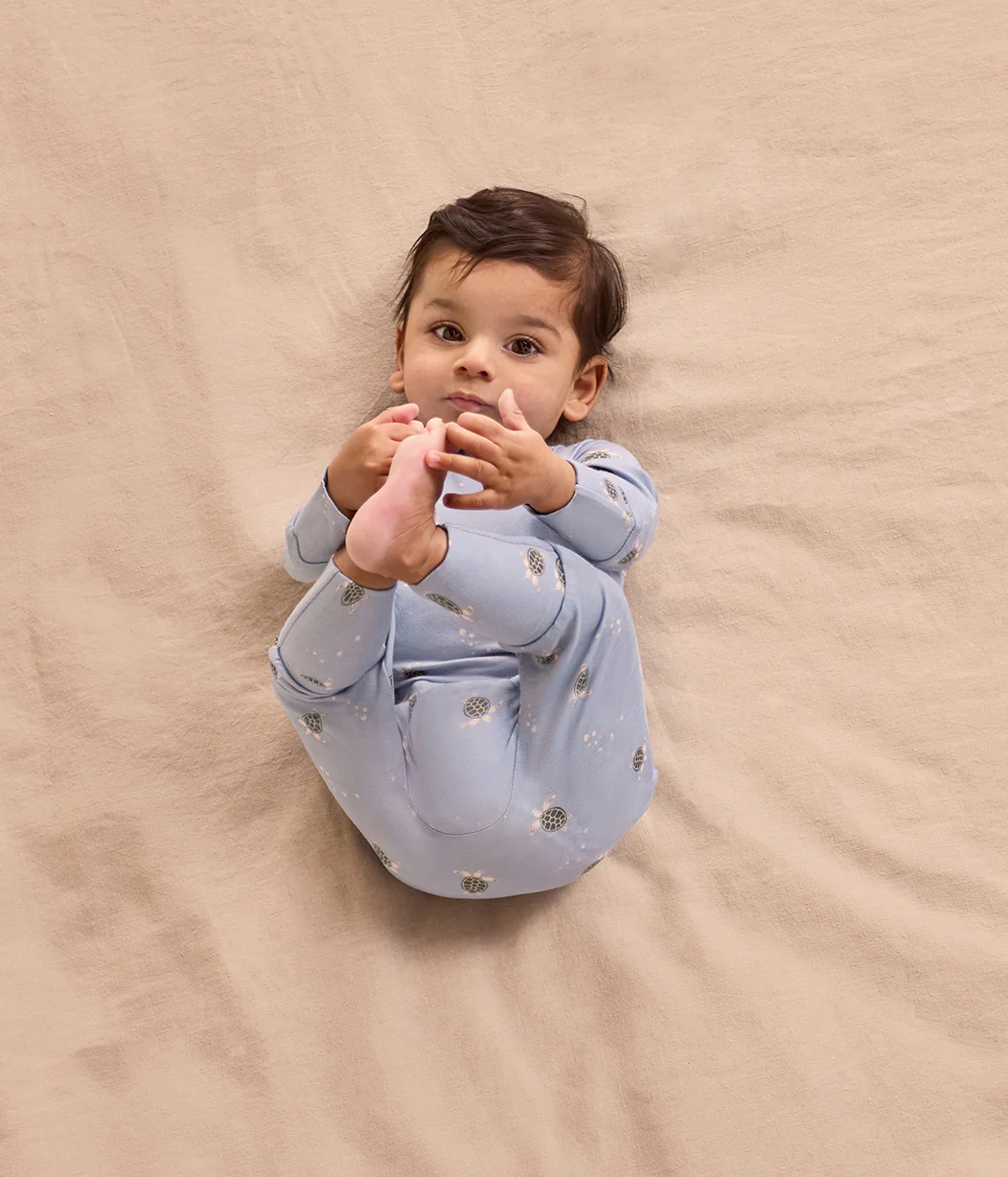 Romper Snug Fit Viscose from Bamboo Mist Blue Turtally - Image 6