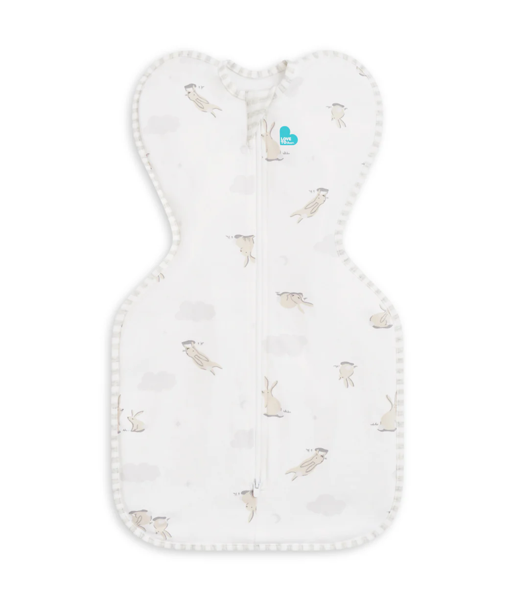 Sleep Machine Swaddle Up Starter Bundle | 1.0 TOG | White Cloud Bunnies | Oatmeal - Image 3
