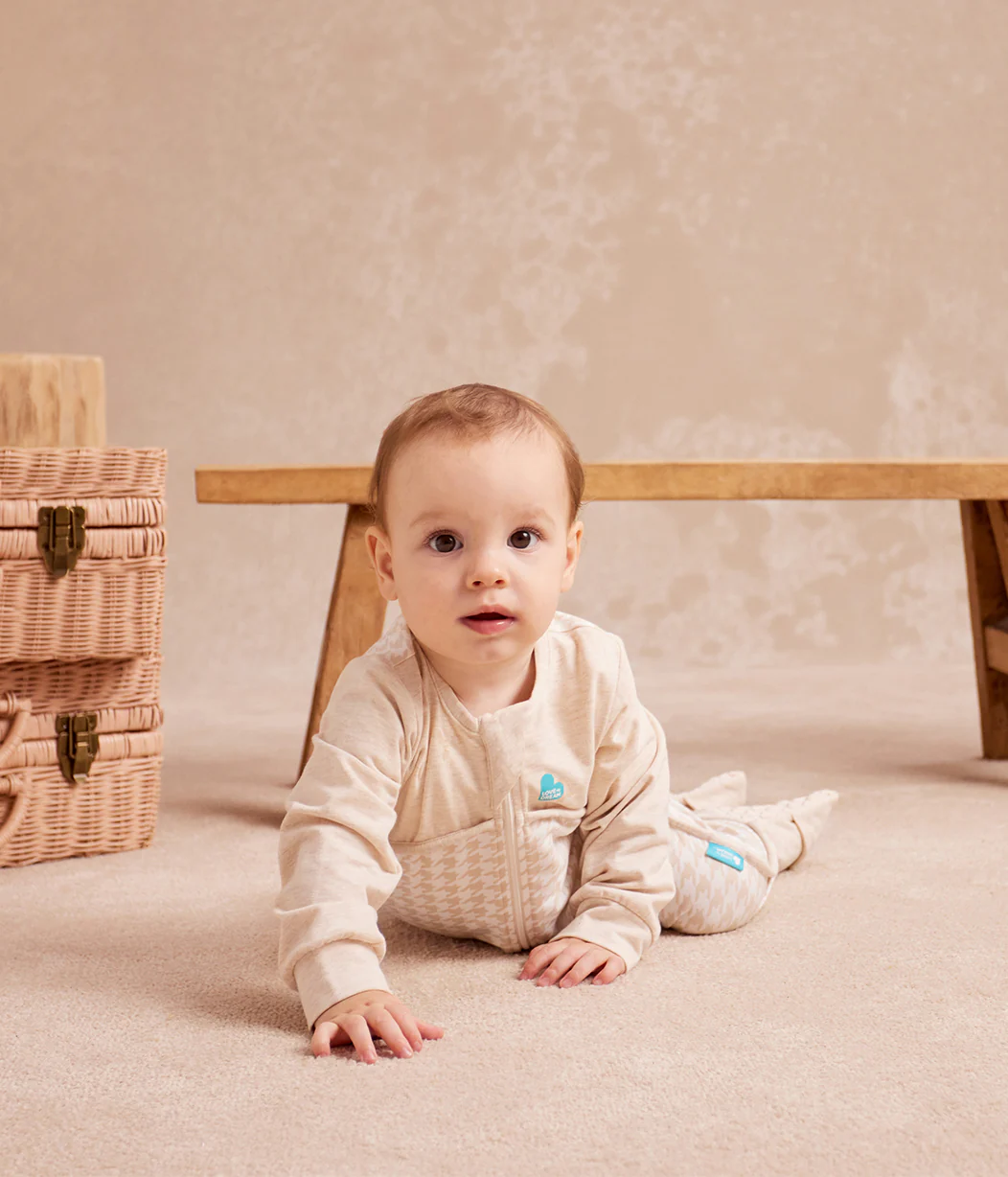 Sleep Suit Bundle | 1.0 TOG | Powder Blue Twinkle 2 | Tan Houndstooth - Image 4