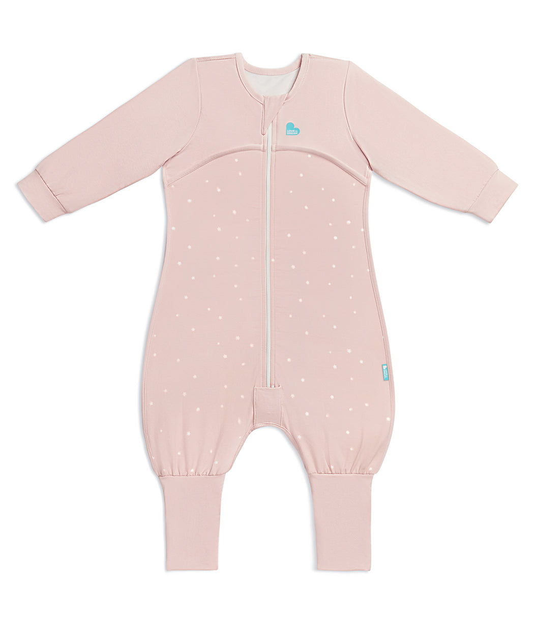 Sleep Suit Long Sleeve 1.0 TOG Cotton Powder Pink Twinkle - Image 2