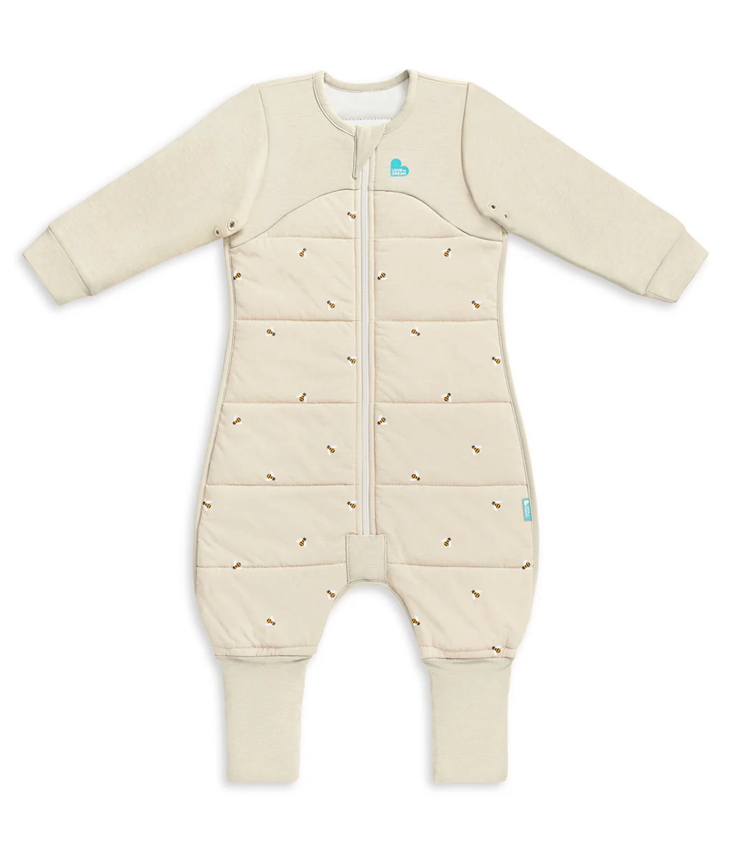 Sleep Suit Bundle | 2.5 TOG | Storm Blue Pebbles | Olive Bees | Oatmeal Bees - Image 7