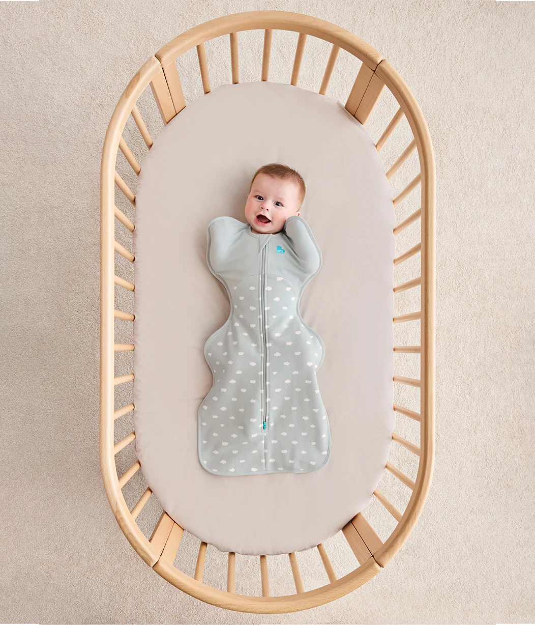 Swaddle Up™ 1.5 TOG Cotton Light Olive Mini Cloud - Image 4