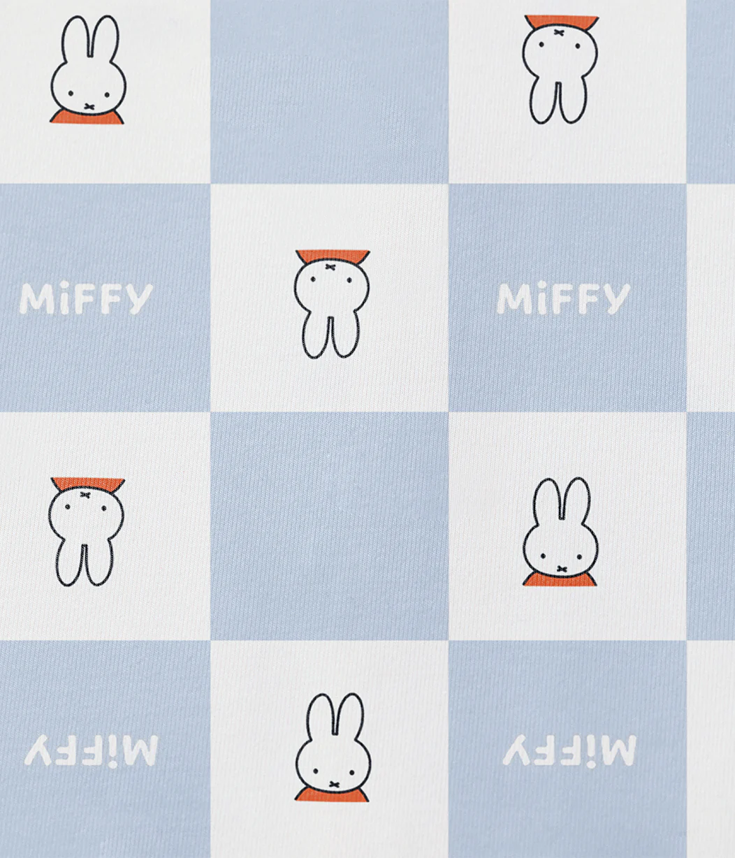 Swaddle Up™ 1.0 TOG Cotton Blue Miffy Checker - Image 4
