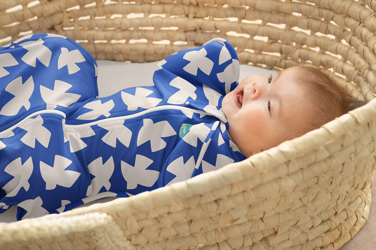 Swaddle Up™ 1.0 TOG Cotton Cobalt Paperbirds - Image 5