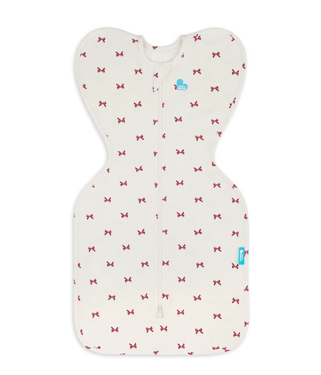 Swaddle Up™ 1.0 TOG Cotton Cream Bows - Image 2