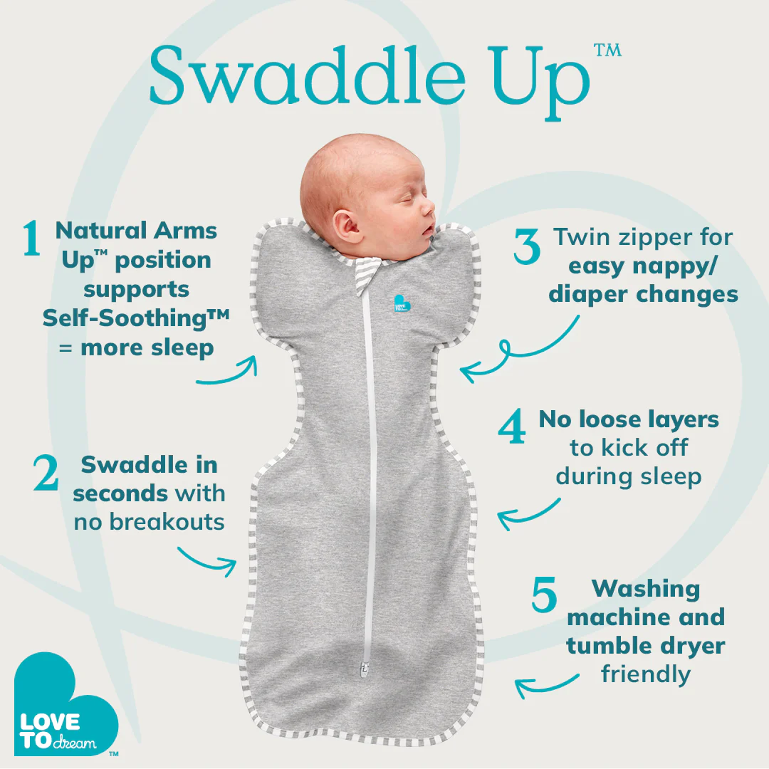 Swaddle Up™ 1.0 TOG Cotton Dusty Blue - Image 6