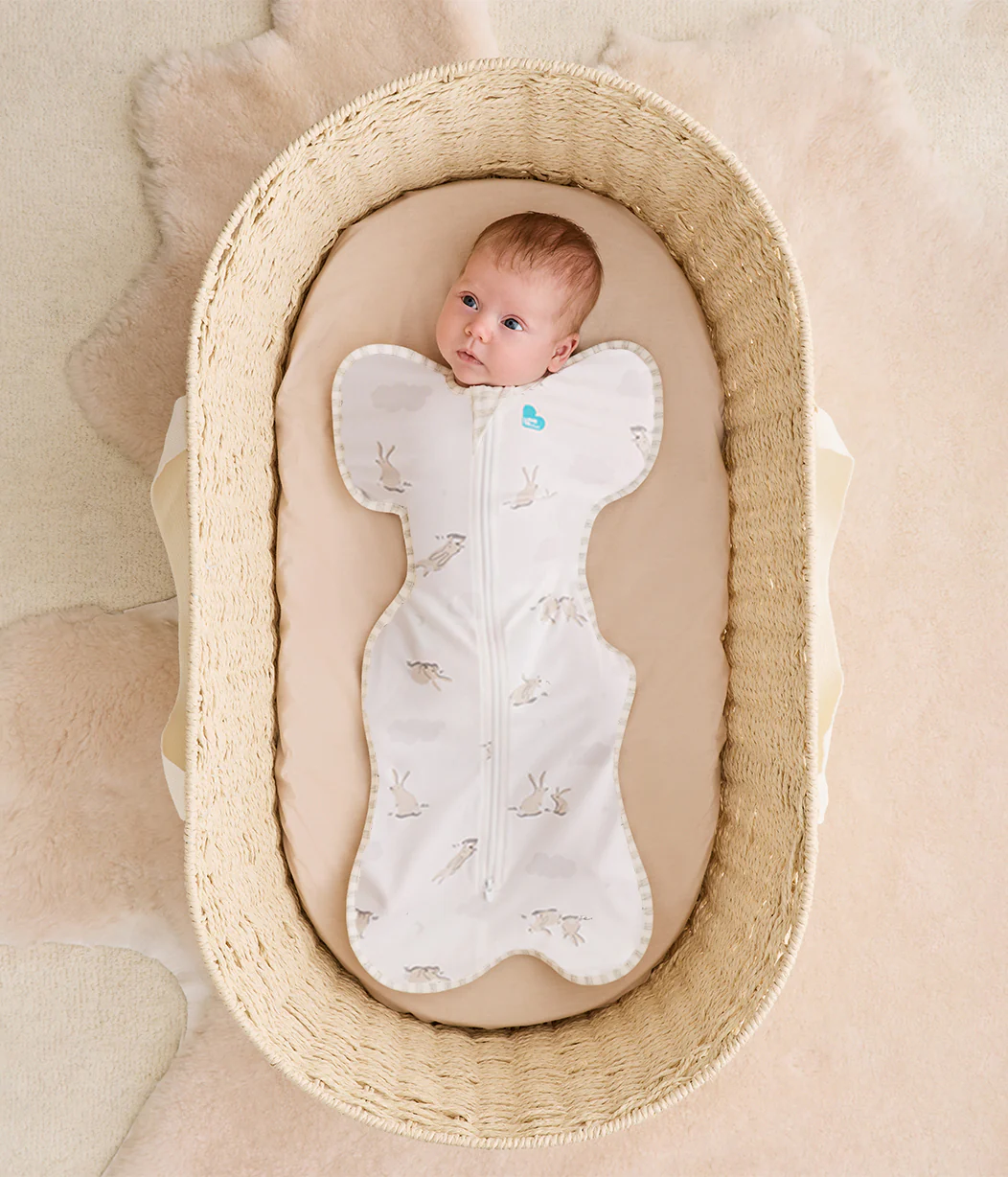 Swaddle Up™ Starter Pack 1.0 TOG Cotton Sand Cloud Bunnies - Image 5