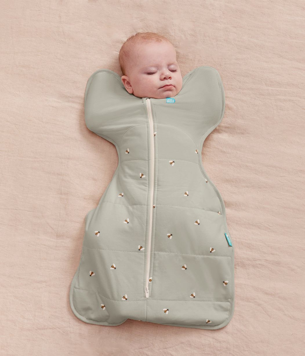 Swaddle Up™ 2.5 TOG Cotton Olive Bees - Image 5