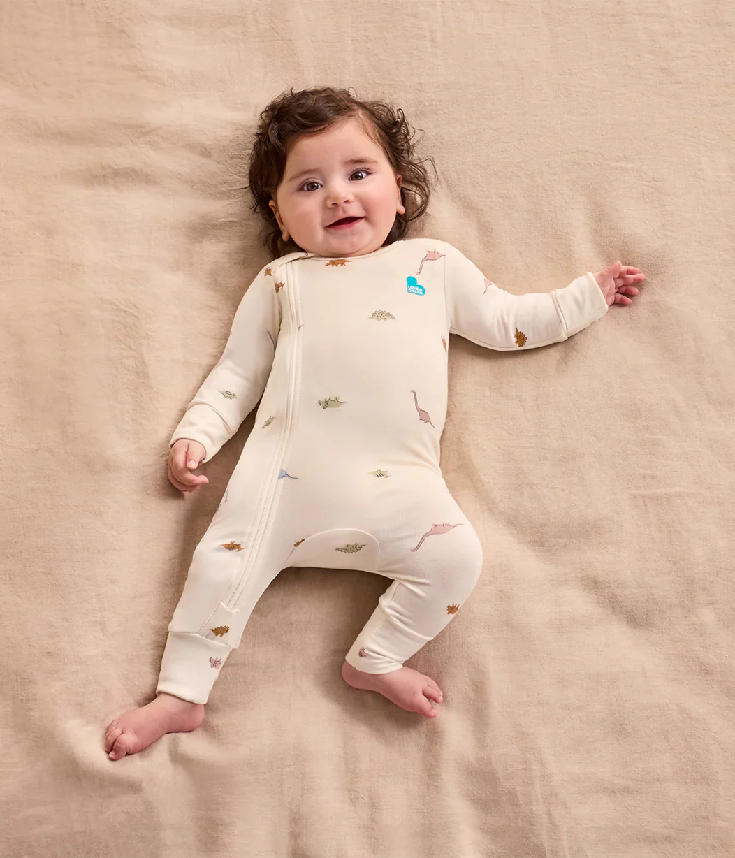 Swaddle Up & Romper Bundle | 1.0 TOG | Bamboo | Navy | Cream Dino Snore - Image 4