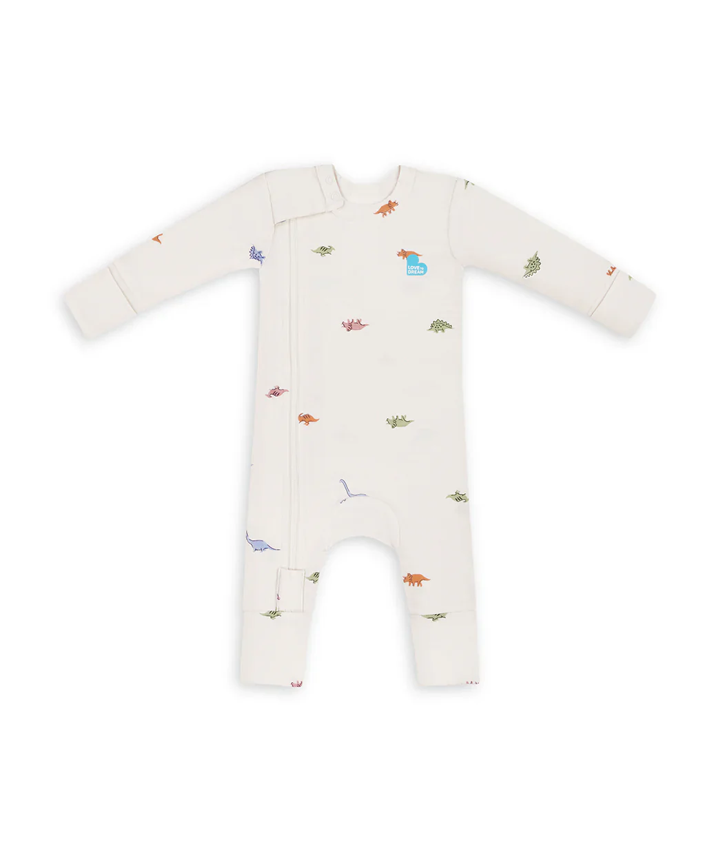 Swaddle Up & Romper Bundle | 1.0 TOG | Bamboo | Navy | Cream Dino Snore - Image 5