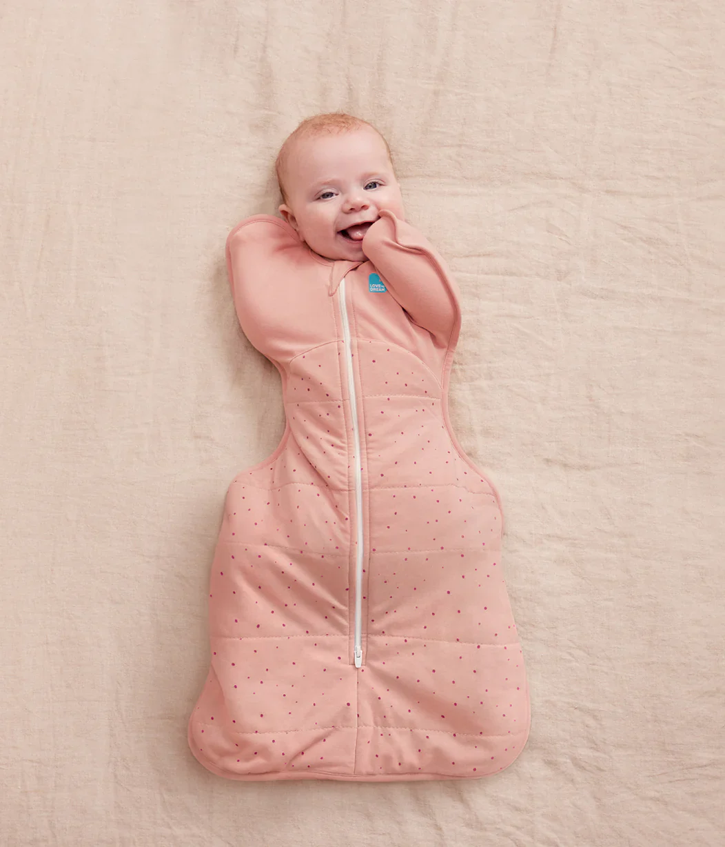 Swaddle Up & Romper Bundle | 2.5 TOG | Rose Pebble | Cream Sleepy Pandas - Image 2