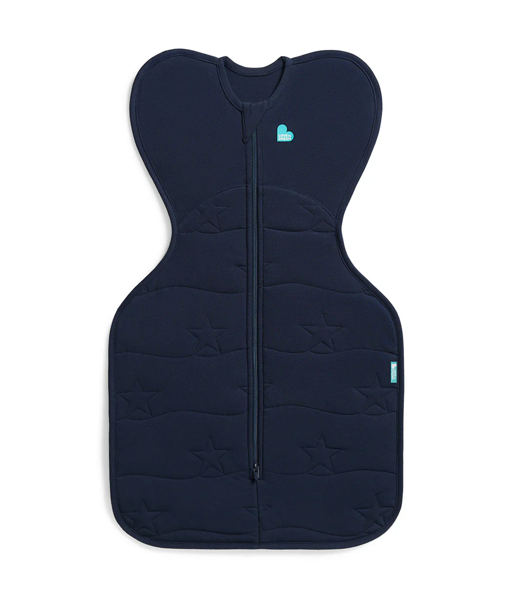 Swaddle Up & Romper Bundle | 3.5 TOG | Navy Quilting | Cream Bows - Image 3