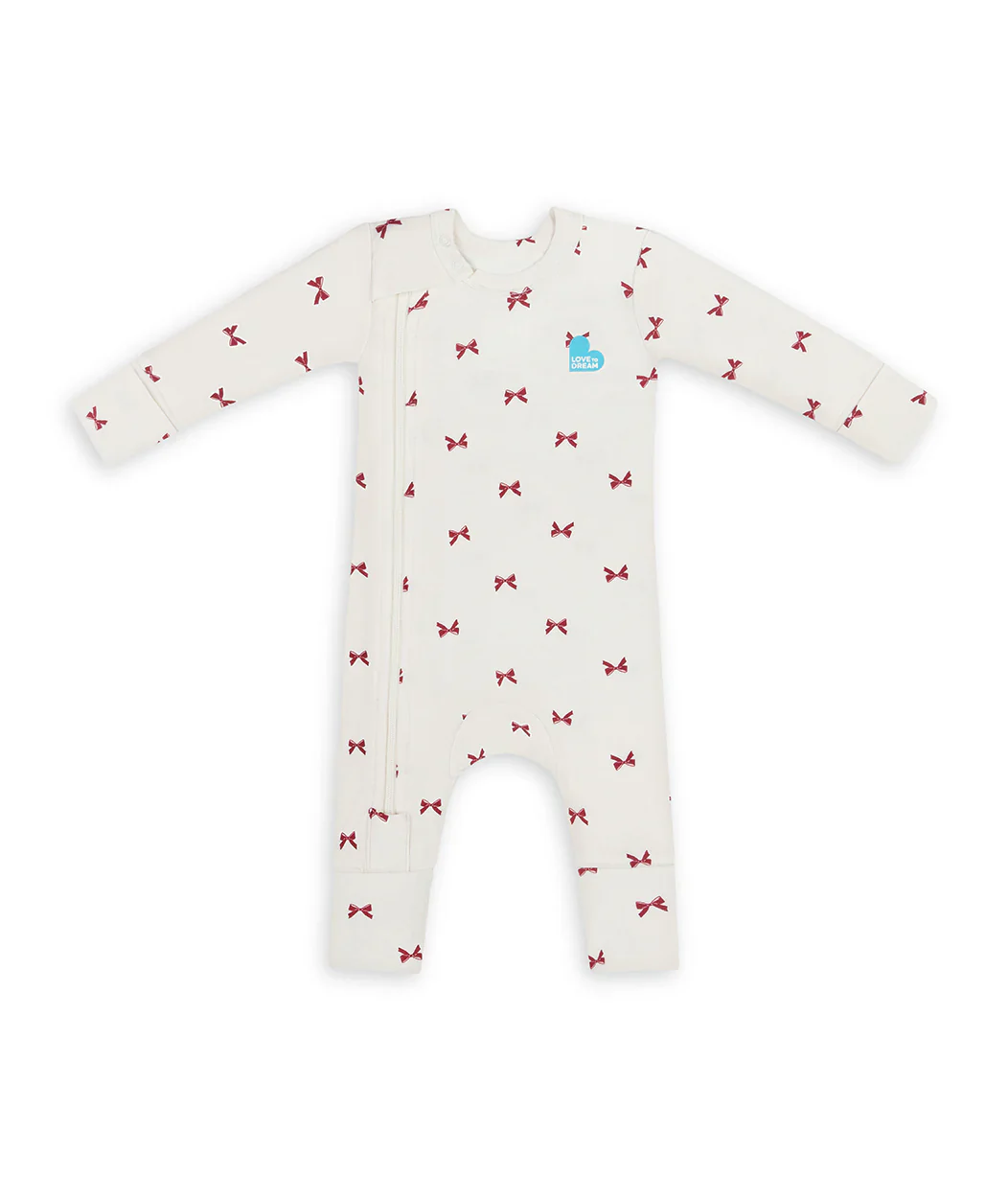 Swaddle Up & Romper Bundle | 3.5 TOG | Navy Quilting | Cream Bows - Image 5