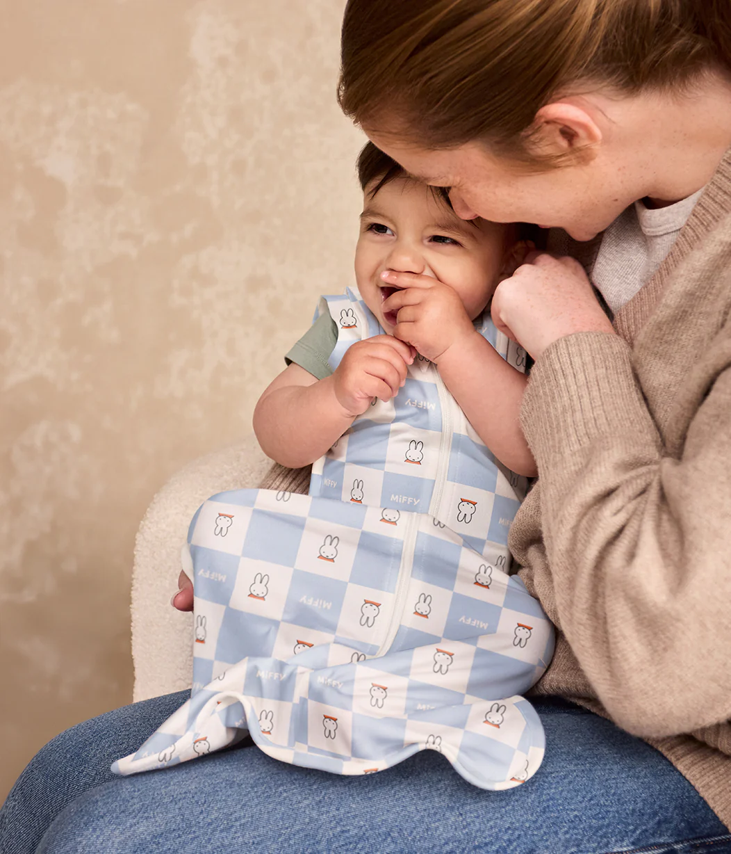 Swaddle Up™ 2-in-1 Transition Bag 1.0 TOG Cotton Blue Miffy Checker - Image 6