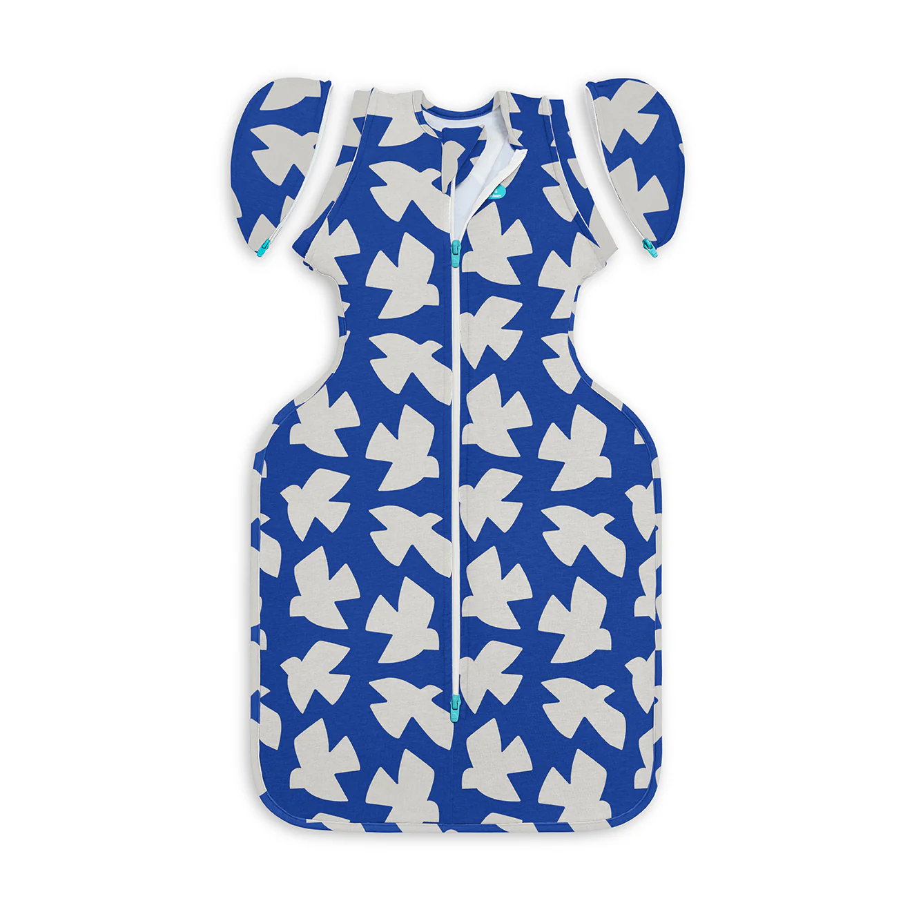 Swaddle Up™ 2-in-1 Transition Bag 1.0 TOG Cotton Cobalt Paperbirds - Image 3