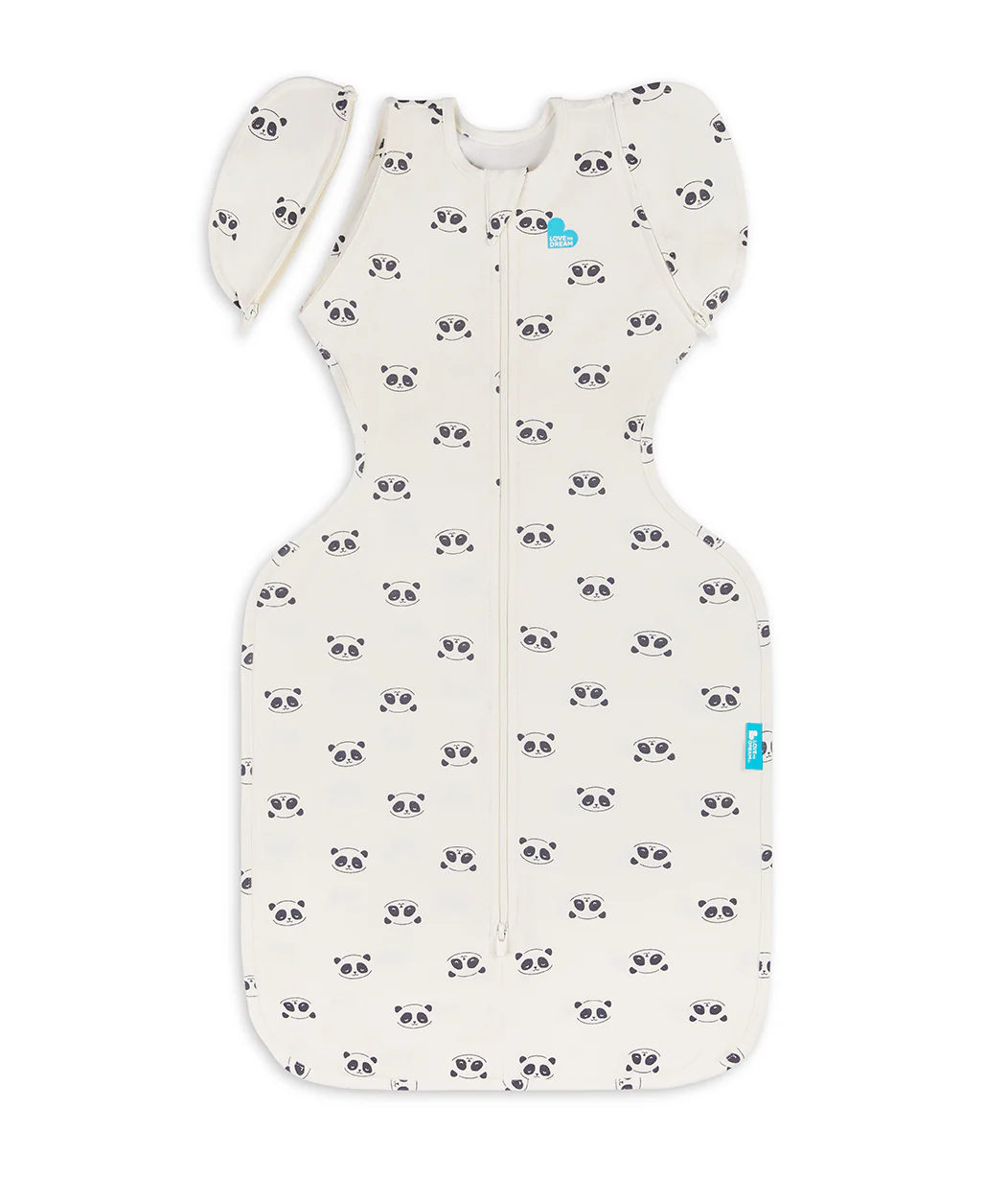 Swaddle Up™ 2-in-1 Transition Bag 1.0 TOG Cotton Cream Sleepy Pandas - Image 2