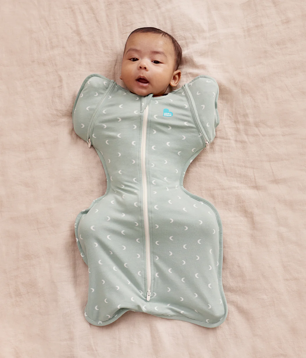 Swaddle Up™ Early Roller 2-in-1 Transition Bag 1.0 TOG Cotton Olive Moon - Image 5