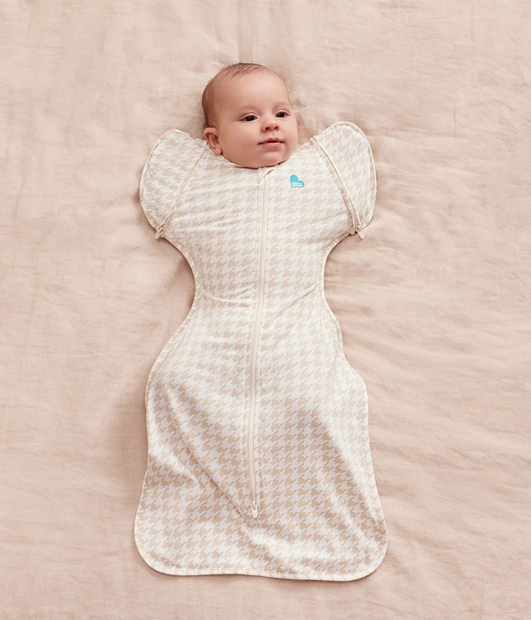 Swaddle Up™ 2-in-1 Transition Bag 1.0 TOG Cotton Tan Houndstooth