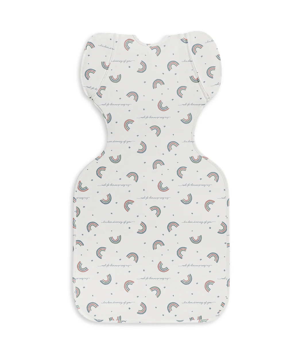 Swaddle Up™ 2-in-1 Transition Bag 1.0 TOG Cotton White Rainbow Dream - Image 5