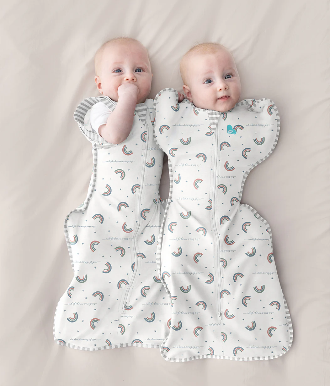 Swaddle Up™ 2-in-1 Transition Bag 1.0 TOG Cotton White Rainbow Dream - Image 7