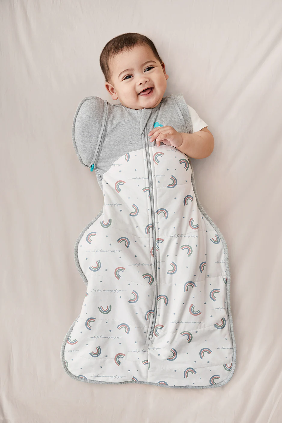 Swaddle Up™ 2-in-1 Transition Bag 2.5 TOG Cotton White Rainbow Dream - Image 4