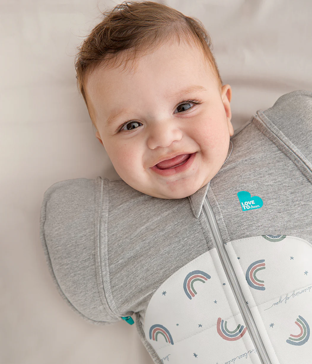Swaddle Up™ 2-in-1 Transition Bag 2.5 TOG Cotton White Rainbow Dream - Image 5