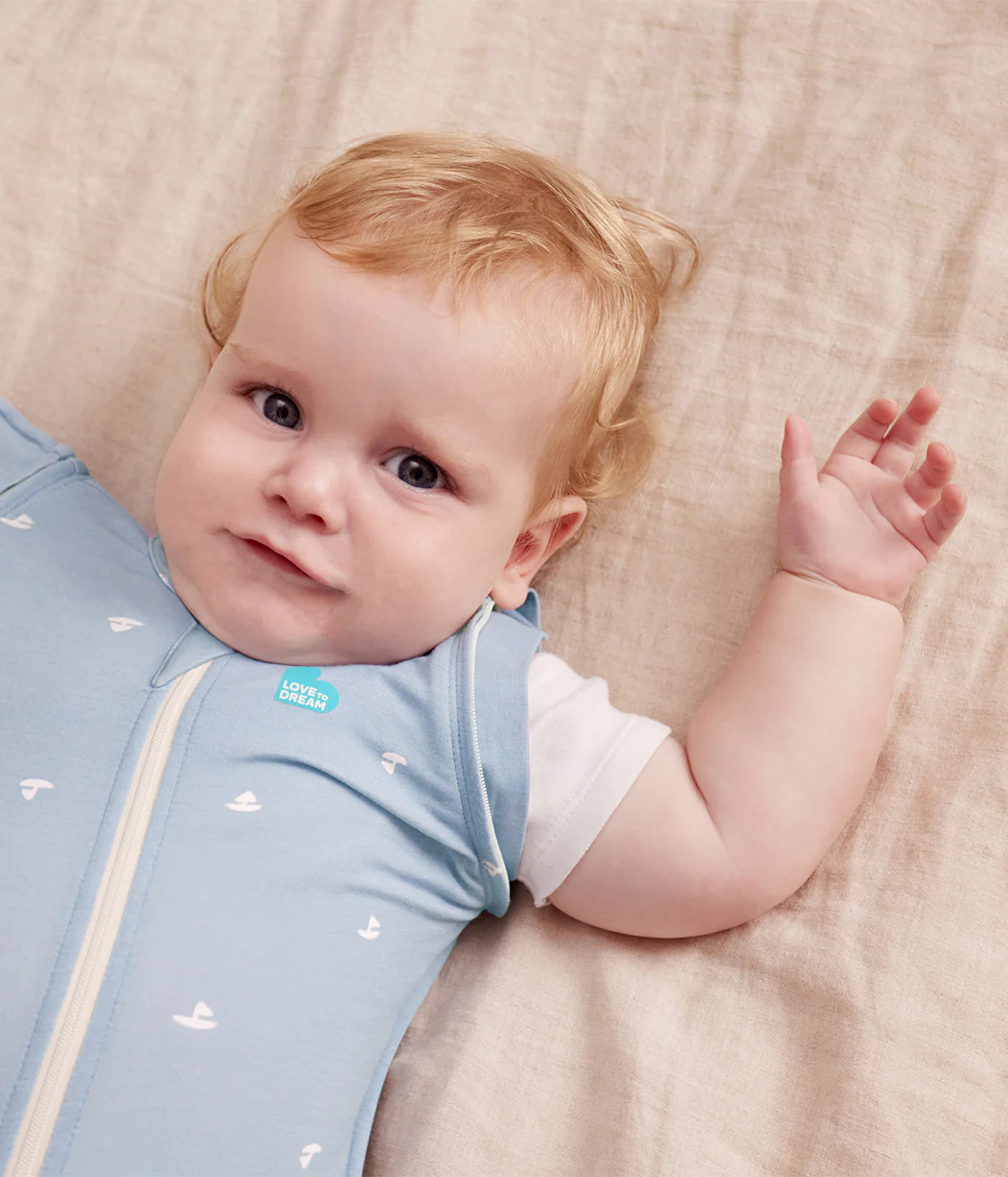 Swaddle Up™ 2-in-1 Transition Bag 1.0 TOG Viscose from Bamboo Mist Blue Boats - Image 6