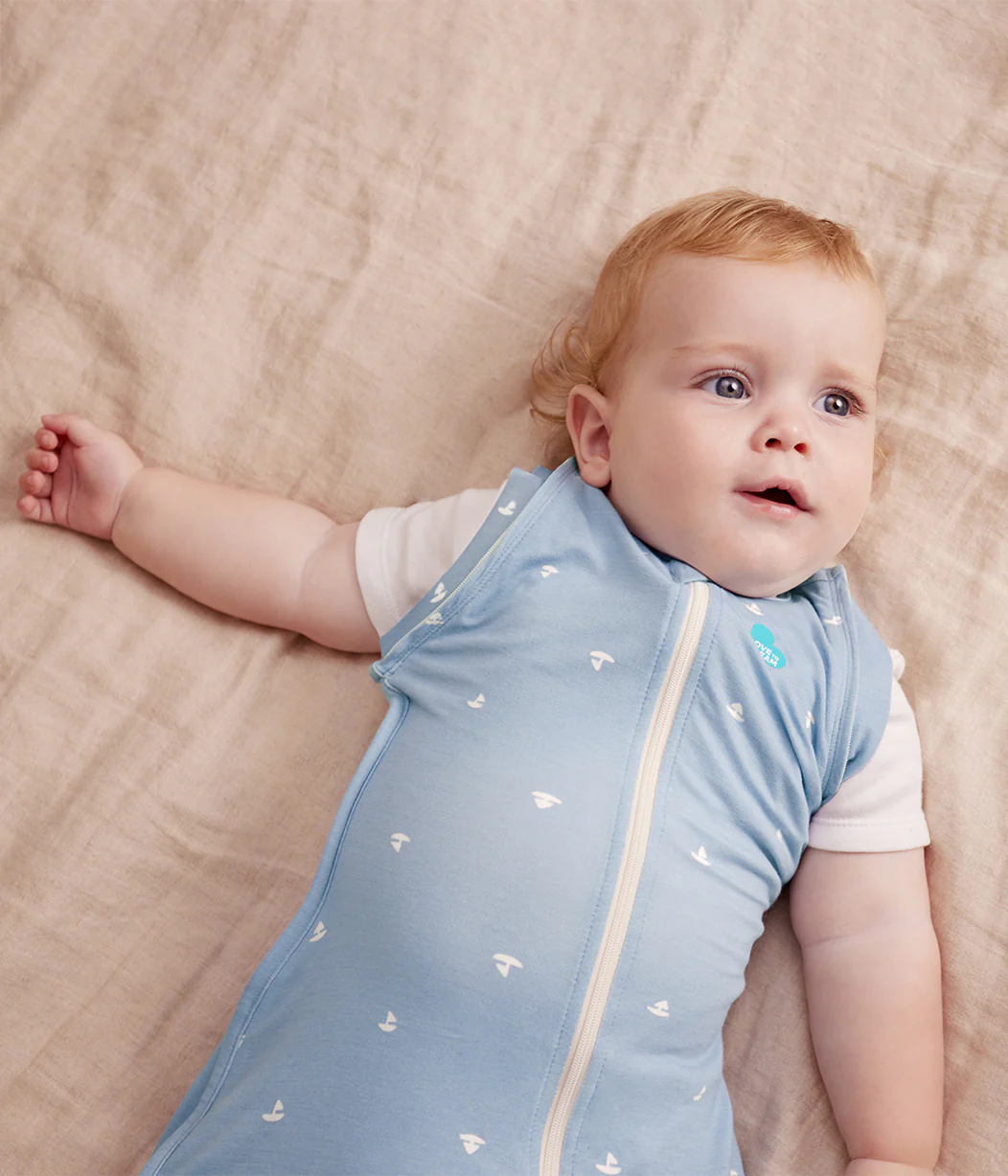 Swaddle Up™ 2-in-1 Transition Bag 1.0 TOG Viscose from Bamboo Mist Blue Boats - Image 7