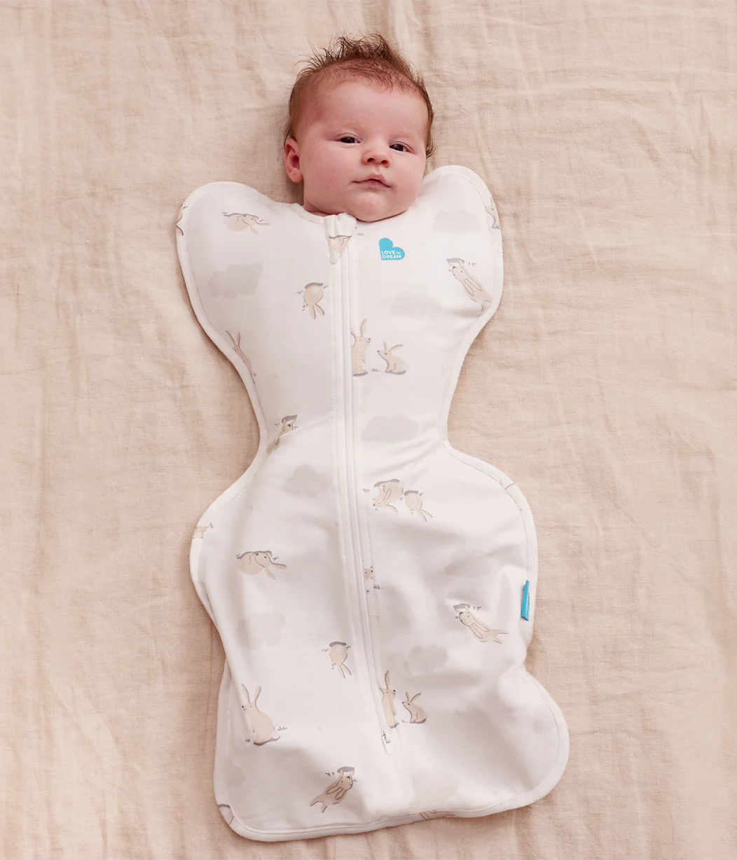 Ultimate Newborn Mattress Gift Bundle | Mattress | Swaddle | Towel | Wash Cloth | Burp Cloth | Bib | Bunnies - Image 4