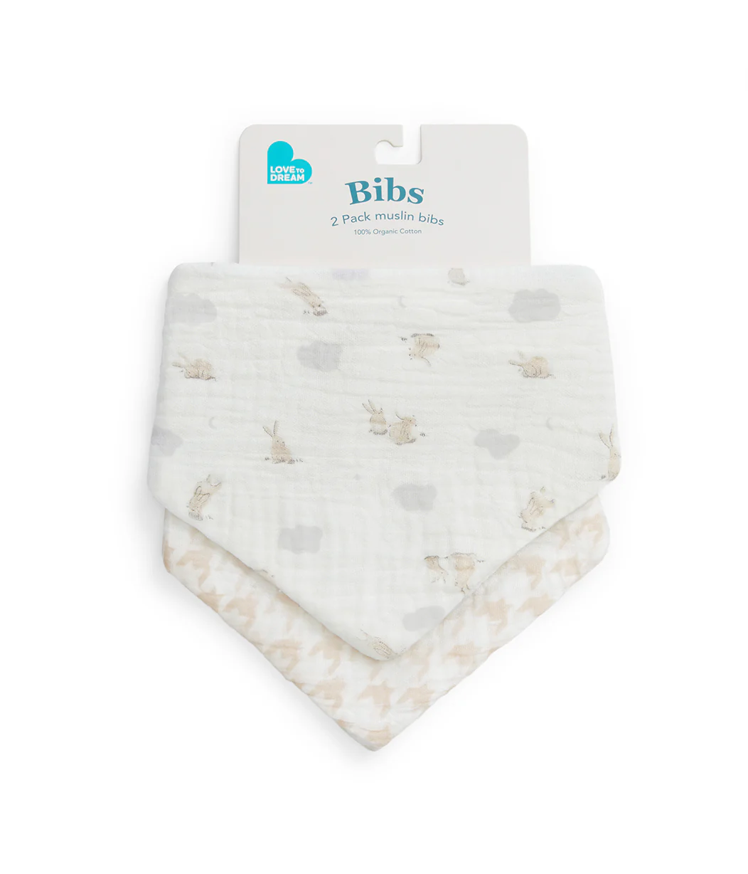 Ultimate Newborn Mattress Gift Bundle | Mattress | Swaddle | Towel | Wash Cloth | Burp Cloth | Bib | Bunnies - Image 8